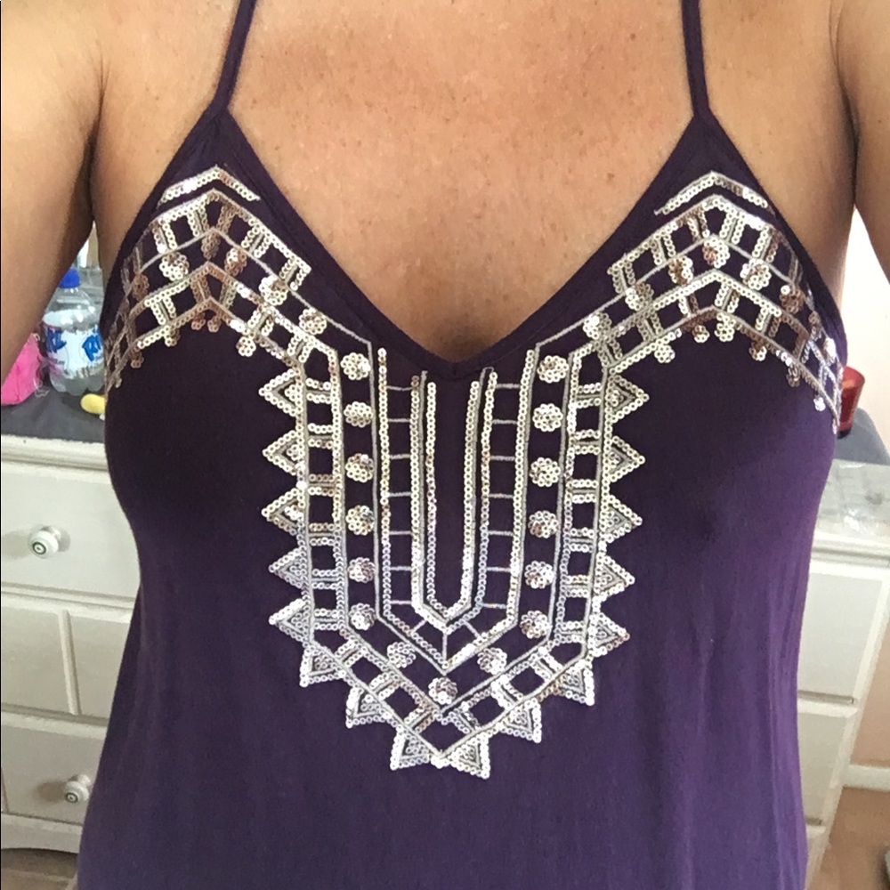 Express purple tank